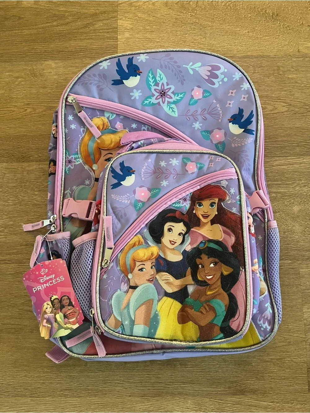Disney Princess Backpack with Detachable Lunch Box Cinderella Snow White Ariel